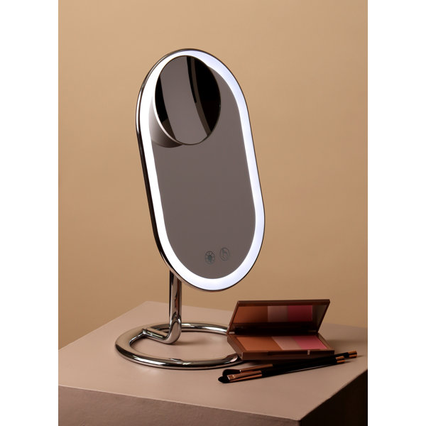 Orren Ellis Frost Rechargeable LED Modern Lighted Makeup Mirror
